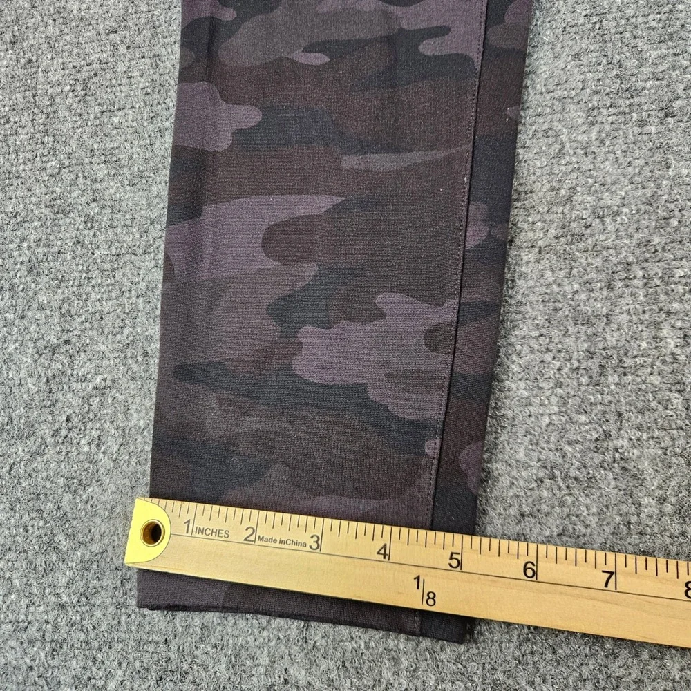 Knox Rose Womens Camo Slim Leg Pants Charcoal Black Camouflage‎ Size Large